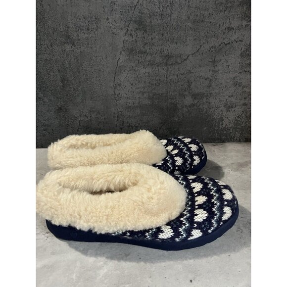 Women’s Ugg blue heart slip Ons shearling fur Lined Clogs size 6 - Picture 15 of 16
